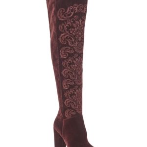 Jessica Simpson Grizella Platform Velvet Over-The-Knee Boots Women's Shoes