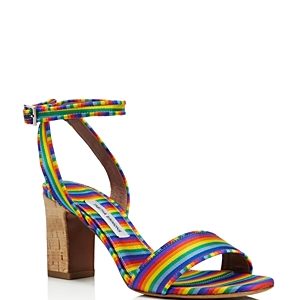 Tabitha Simmons Leticia Rainbow Grosgrain High Heel Sandals