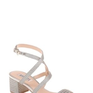 Women's Badgley Mischka Storm Block Heel Sandal, Size 5 M - Metallic