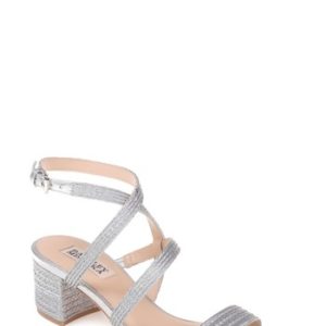 Women's Badgley Mischka Storm Block Heel Sandal, Size 8.5 M - Metallic