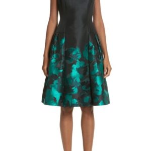 Women's Carmen Marc Valvo Floral Jacquard Cocktail Dress