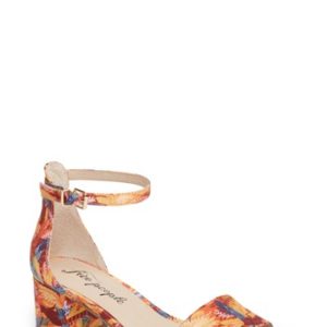 Women's Free People Marigold Block Heel Sandal, Size 6US / 36EU - Orange
