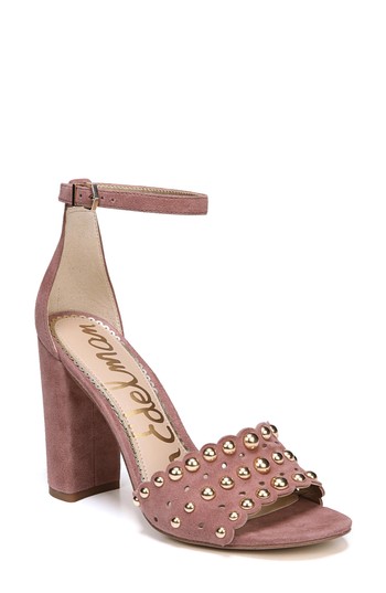 Women's Sam Edelman Yaria Studded Block Heel Sandal, Size 5 M - Pink