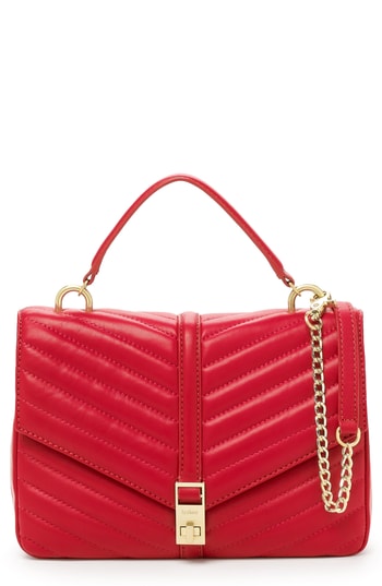 Botkier Dakota Quilted Leather Top Handle Bag - Red