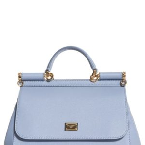 Dolce & gabbana 'Small Miss Sicily' Leather Satchel - Purple