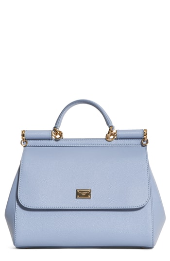 Dolce & gabbana 'Small Miss Sicily' Leather Satchel - Purple