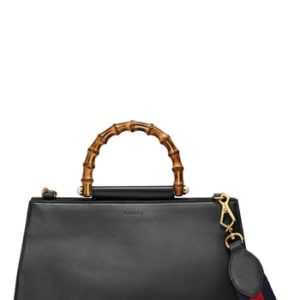 Gucci Large Nymphea Bicolor Leather Top Handle Satchel -