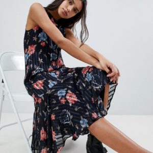 Lily and Lionel Sleeveless Midi Flippy Dress - Multi
