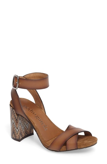 Women's Pedro Garcia Yemba Embellished Heel Sandal, Size 6US / 36EU - Brown
