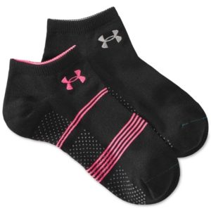 Women's Under Armour Grippy No Show Socks 2 Pack