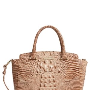 Brahmin Nadia Croc Embossed Leather Satchel -