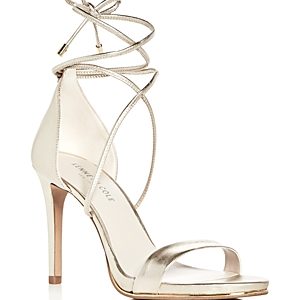 Kenneth Cole Women's Berry Metallic Leather Ankle Tie High-Heel Sandals