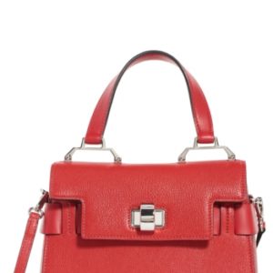 Miu Miu Madras Leather Top Handle Satchel - Red