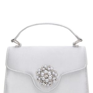 Nina Imitation Pearl Ornament Lady Bag - Metallic