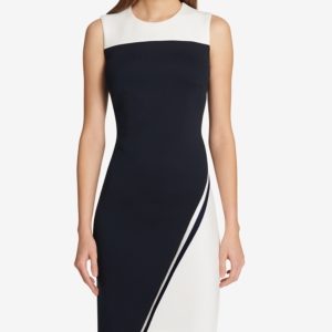 Tommy Hilfiger Colorblocked Asymmetrical Scuba Dress
