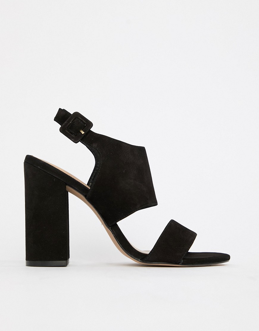 Aldo leather block heel sandals - Black