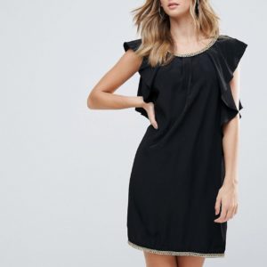 Deby Debo Frill Sides Cocktail Dress - Black