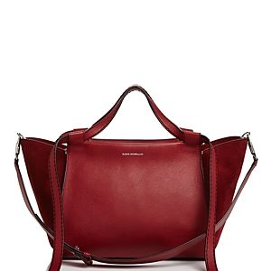 Elena Ghisellini Usonia Medium Leather & Suede Satchel