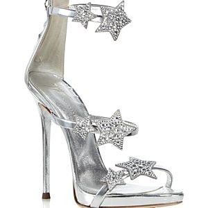 Giuseppe Zanotti Women's Strappy Leather & Crystal Embellished Star High-Heel Sandals