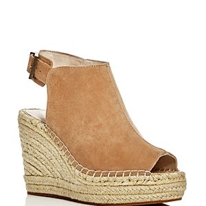 Kenneth Cole Olivia Suede Espadrille Wedge Platform Sandals