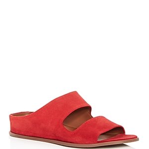 Aquatalia Women's Abbey Weatherproof Suede Hidden Wedge Slide Sandals