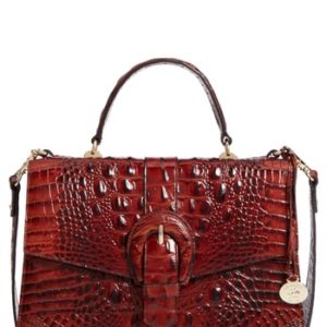 Brahmin Melbourne Gabriella Embossed Leather Satchel -