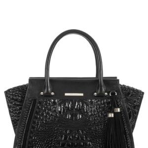 Brahmin Priscilla Croc Embossed Leather Satchel -