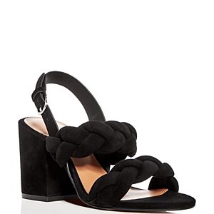 Rebecca Minkoff Women's Candace Suede Slingback Block Heel Sandals