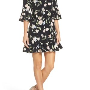 Women's Avec Les Filles Floral Bell Sleeve Dress
