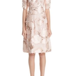 Women's Lela Rose Holly Floral Fil Coupe Fit & Flare Dress