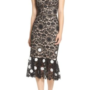 Women's Ml Monique Lhuillier 3D Floral Lace Cocktail Dress