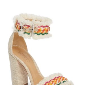 Women's Schutz Zoola Block Heel Sandal, Size 6 M - White