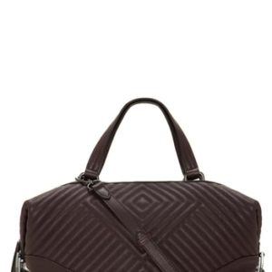 Vince Camuto Tave Quilted Leather Satchel - Purple