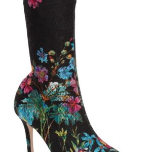Women's Black Suede Studio Gisele Bootie, Size 6 M - Black