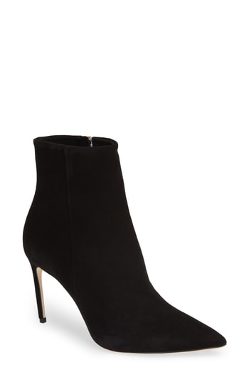 Women's Brian Atwood Vida Pointy Toe Bootie, Size 5US / 35EU - Black