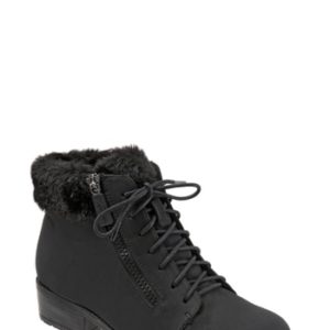 Women's Trotters Below Zero Waterproof Winter Bootie, Size 6 N - Black