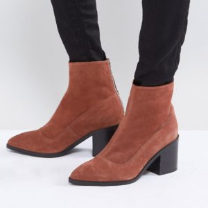 ASOS ROXANNA Suede Pointed Ankle Boots - Tan