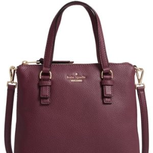 Kate Spade New York Jackson Street - Hayley Leather Satchel - Burgundy