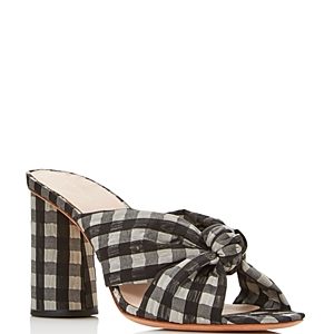 Loeffler Randall Women's Coco Gingham Print High-Heeled Sandals