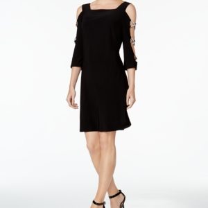 Msk Embellished Cold-Shoulder Cocktail Dress