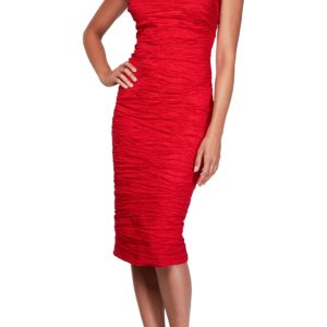 Women's Alex Evenings Stretch Taffeta Midi Cocktail Dress