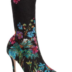 Women's Black Suede Studio Gisele Bootie, Size 9 M - Black