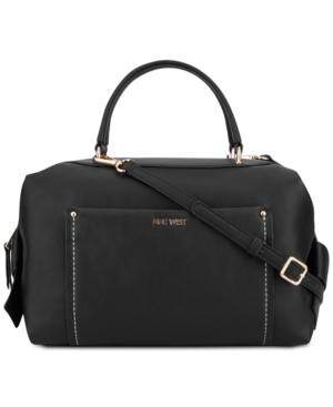Nine West Ellis Satchel Umhängetasche Damen – Mit Abnehmbarem Crossbody-Gurt, Reißverschluss, Polyester-Futter
